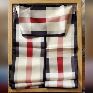 Long Silk Scarf, Hair tie, 100% silk;59.5"×5"